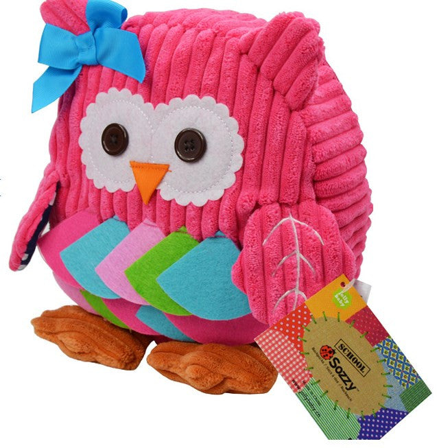 Sozzy Kids Children Toddler Corduroy Animal Backpack - Owl