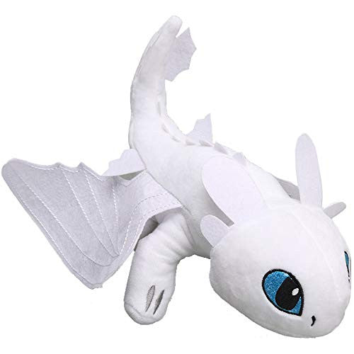 Dreamworks Dragons Lightfury Light Fury 14-inch Deluxe Plush Dragon 35cm