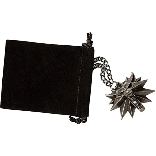 The Witcher 3 Necklace with White Wolf Medallion