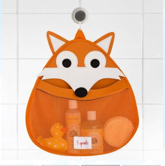 3 Sprouts Cute Animal Fox Bath Storage Bag for Kids