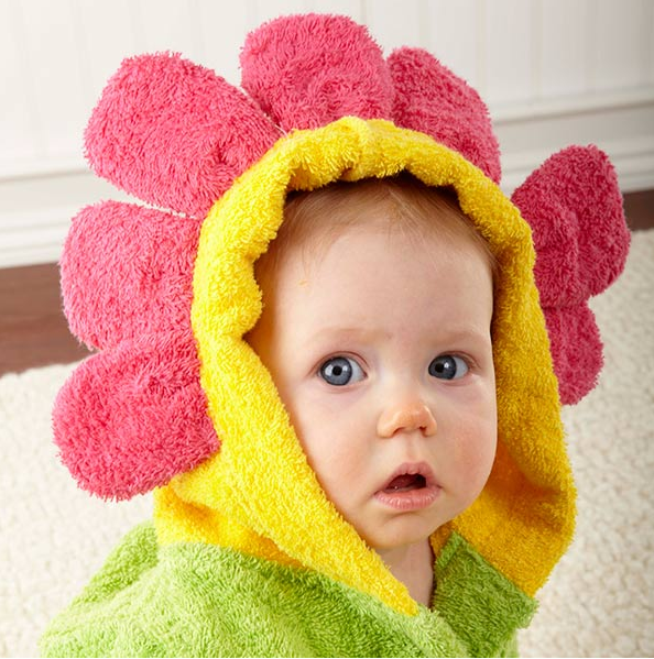 Baby Aspen Showers and Flowers Hooded Spa Robe