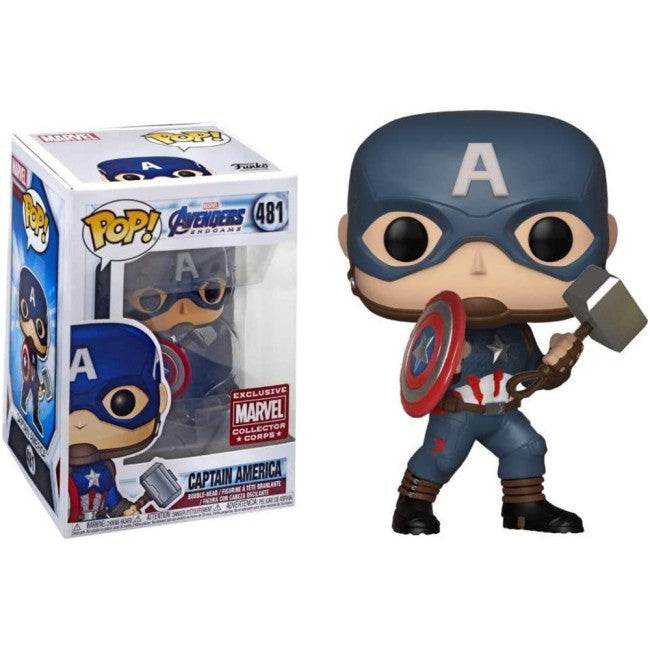 Funko Pop Avengers Endgame Captain America with Mjolnir #481 Vinyl Figure