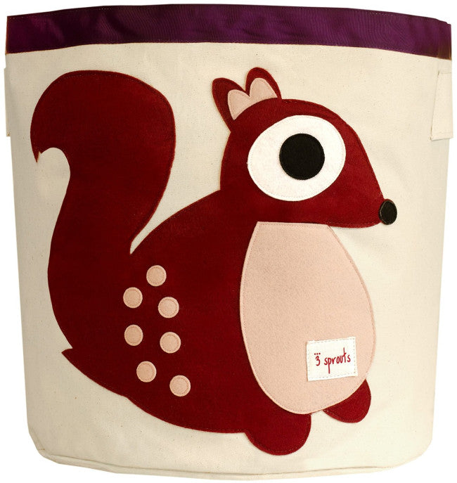 3 Sprouts Canvas Storage Bin Squirrel