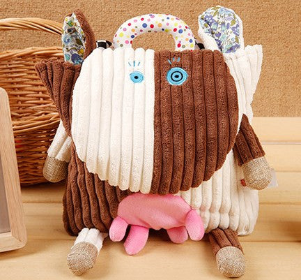 Sozzy Kids Children Toddler Corduroy Animal Backpack - Cow