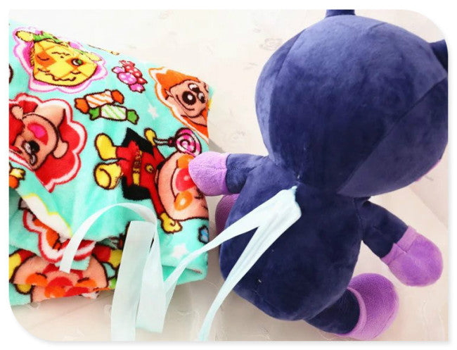 Baikinman Plush Doll Blanket Combo 35cm (14 inches) Doll With 1.5m (5 feet) Blanket