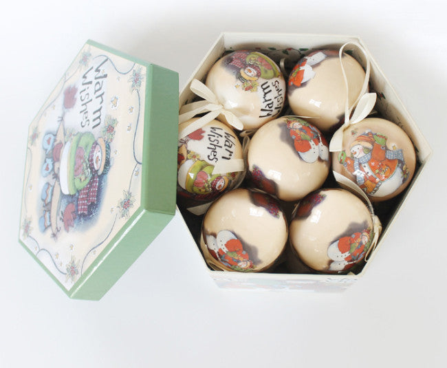 Elegant Christmas Bulbs With Ribbons Pack of 14 With Box