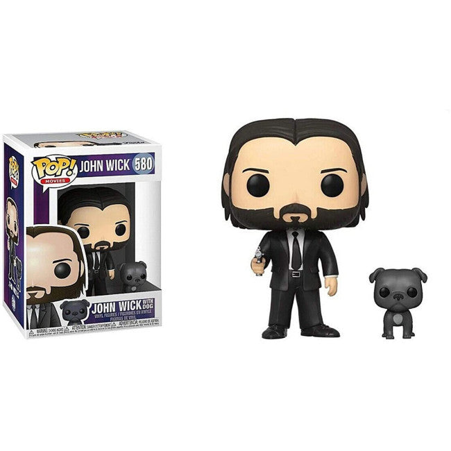 Funko Pop John in Black Suit with Dog #580 Vinyl Figure
