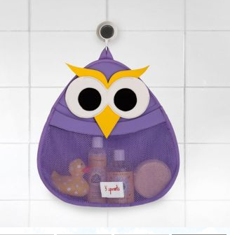 3 Sprouts Cute Animal Owl Bath Storage Bag for Kids