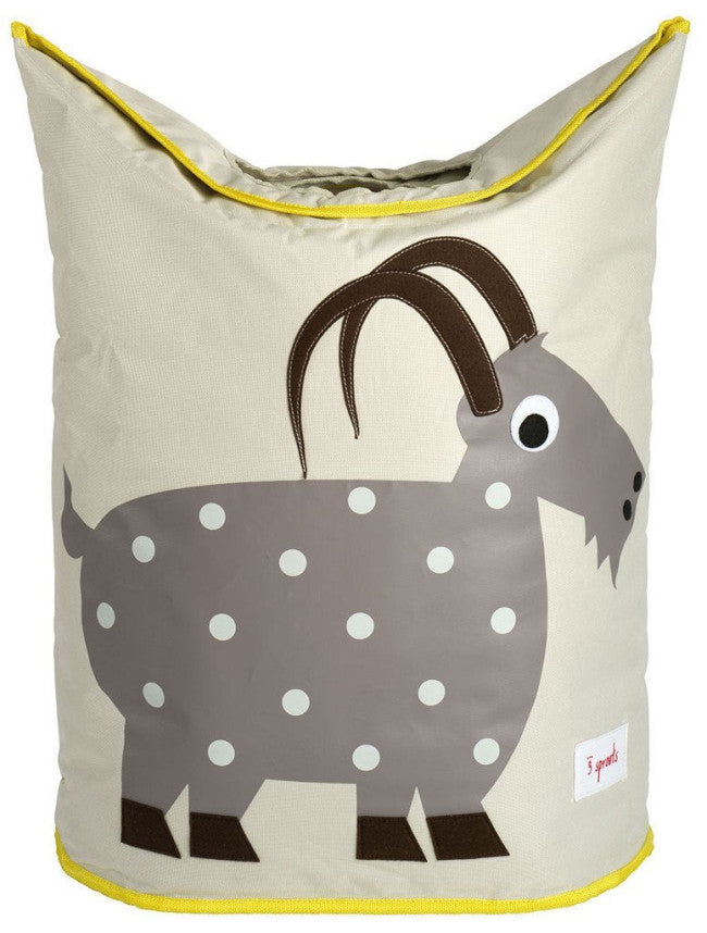 3 Sprouts Canvas Storage Laundry Hamper Goat