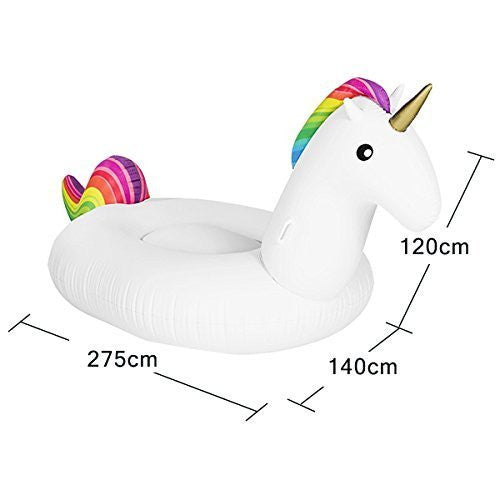 Giant Inflatable Unicorn 108 inch 275cm Ride-On Pool Toy