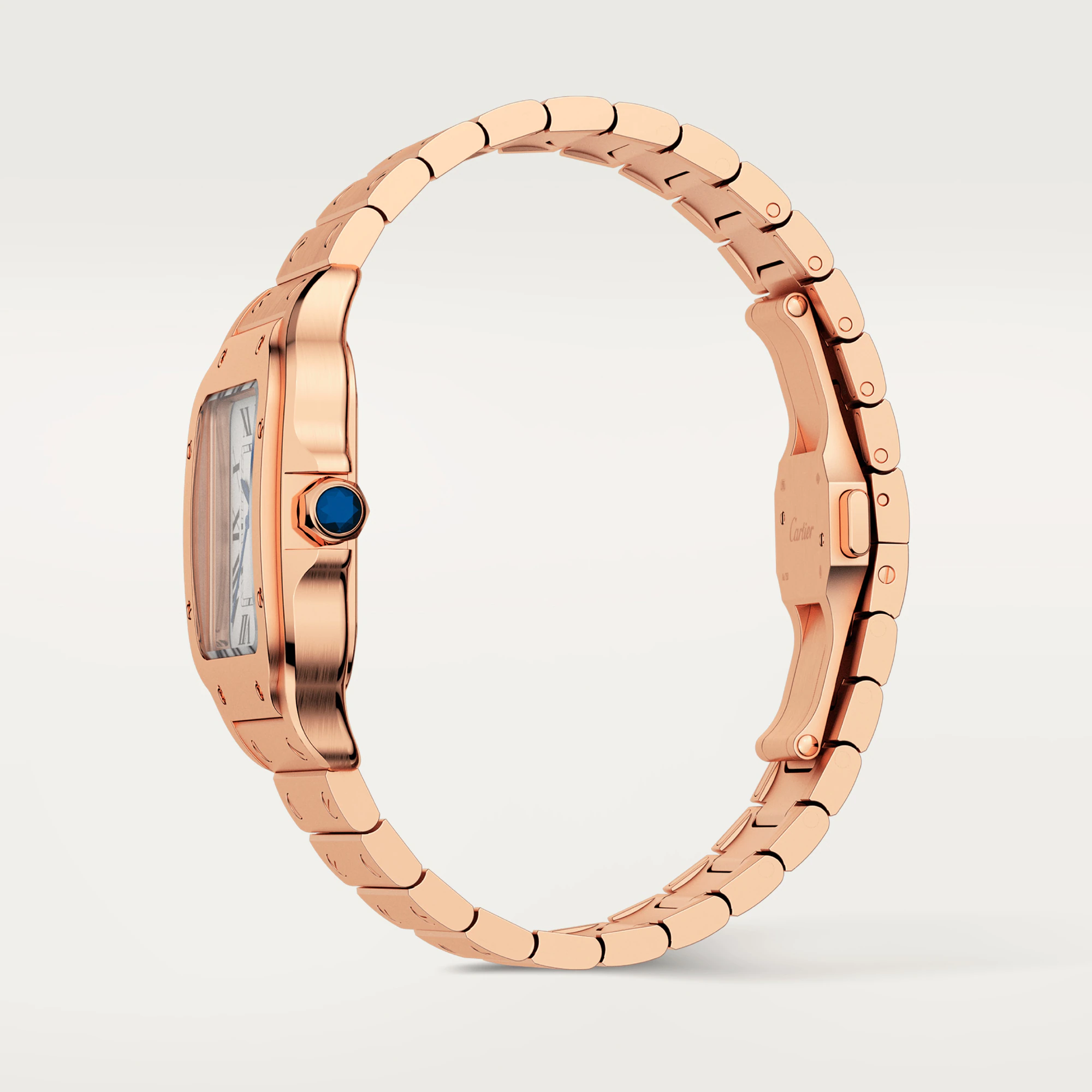 C@RTIER Santos Rose Gold Unisex Watch, WGSA0031