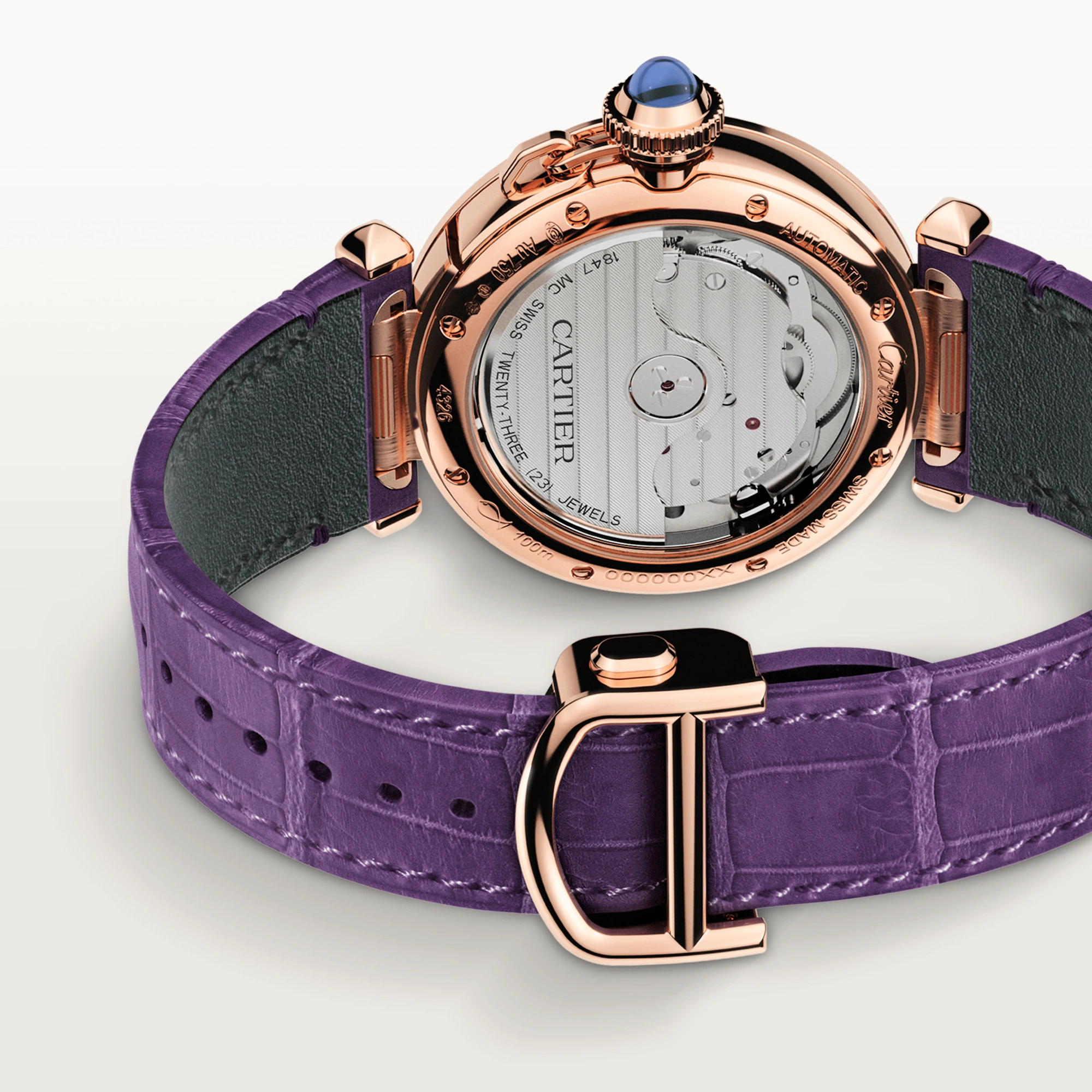 C@RTIER Pasha 35 mm Rose Gold & Diamonds Lady��s Watch, WJPA0012