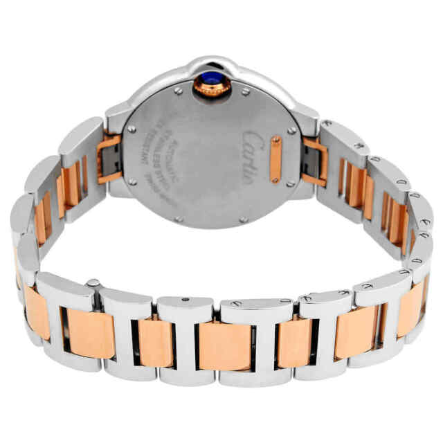 C@RTIER Ballon Bleu 33 mm Stainless steel & Rose Gold & Diamonds Lady��s Watch, W3BB0021