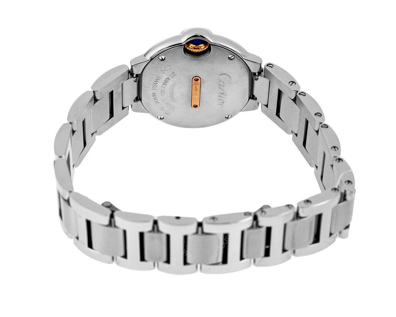 C@RTIER Ballon Bleu Stainless Steel & 18K Rose Gold & Diamonds Lady��s Watch, WE902079