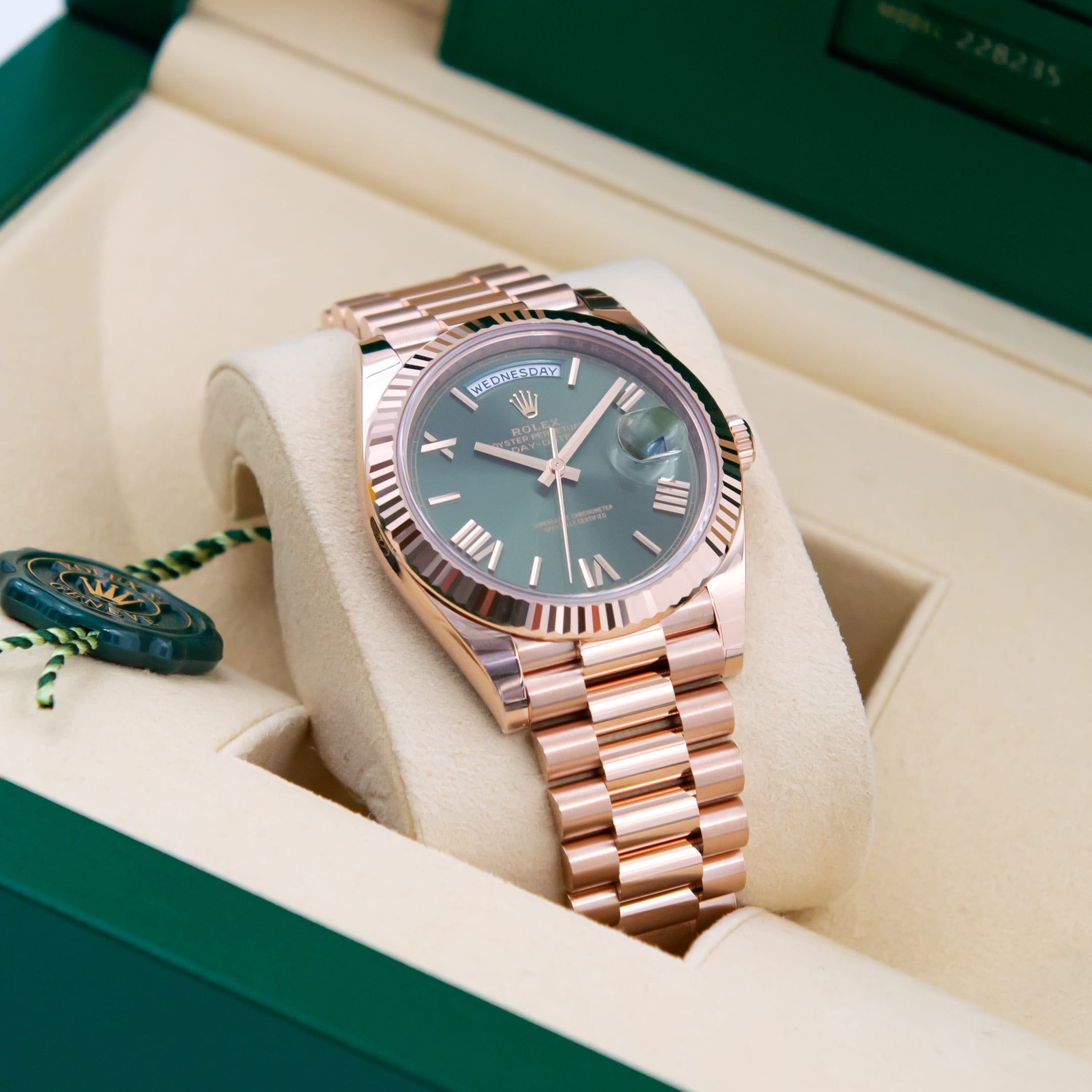 rol€x 228235 Day-Date 40 Olive Green 60th Anniversary