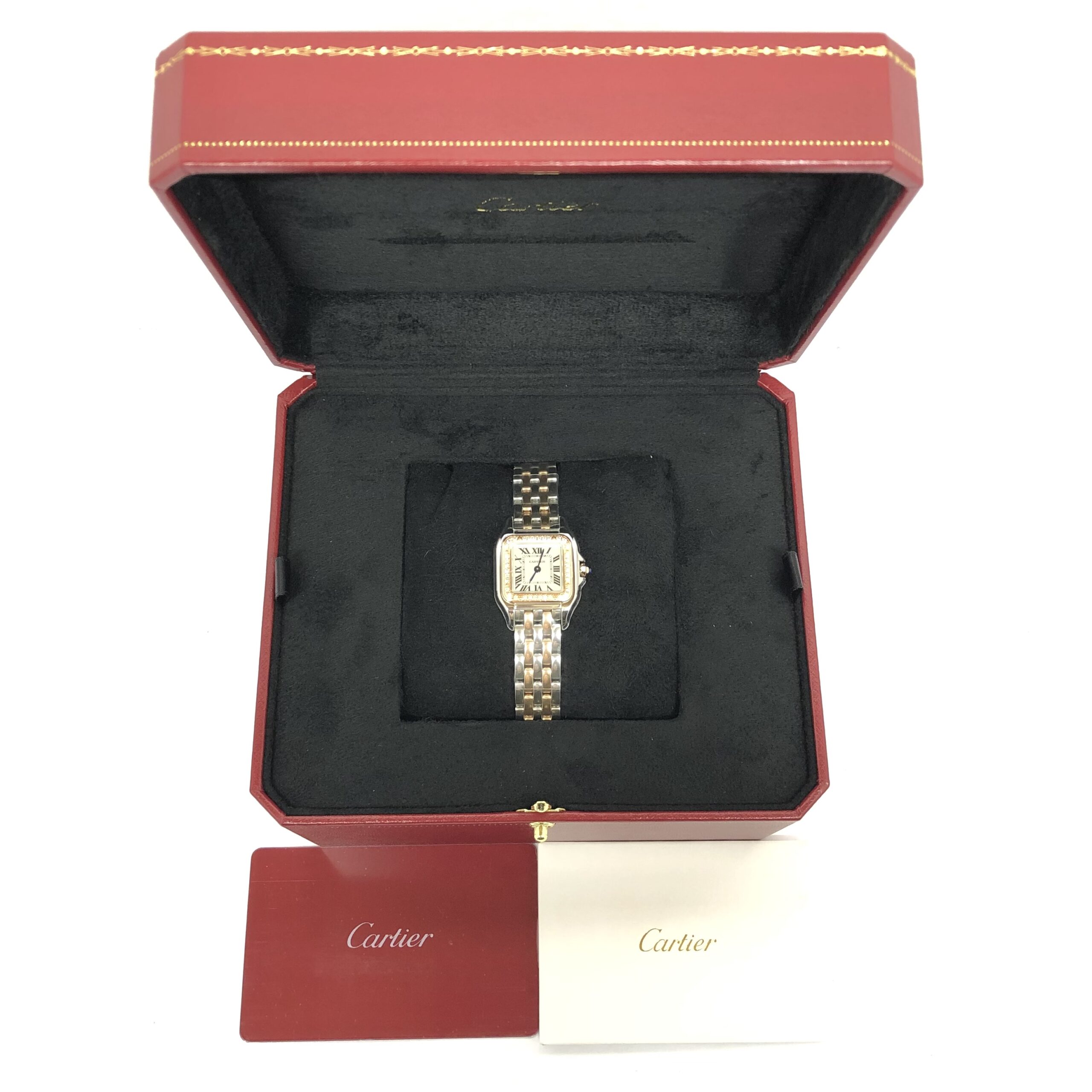 C@RTIER Panth��re 18K Pink Gold & Stainless Steel & Diamonds Small Model Ladies Watch, W3PN0006