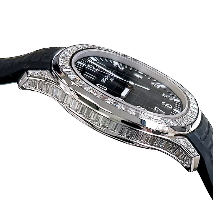 PAT€K PHIL!PPE Aquanaut Diamond Bezel 5167/300G-010