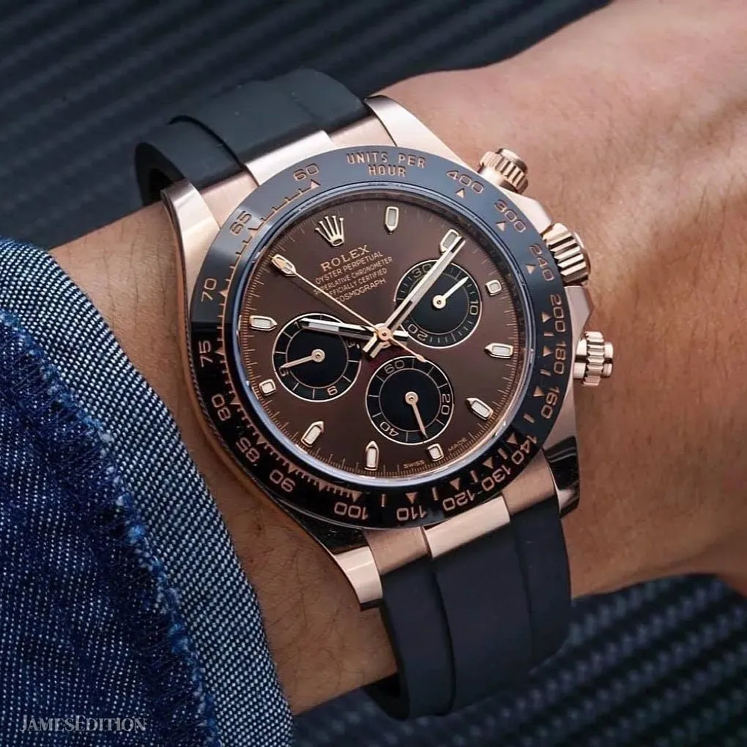 rol€x Cosmograph Daytona Everose Gold Oysterflex M116515LN-0041