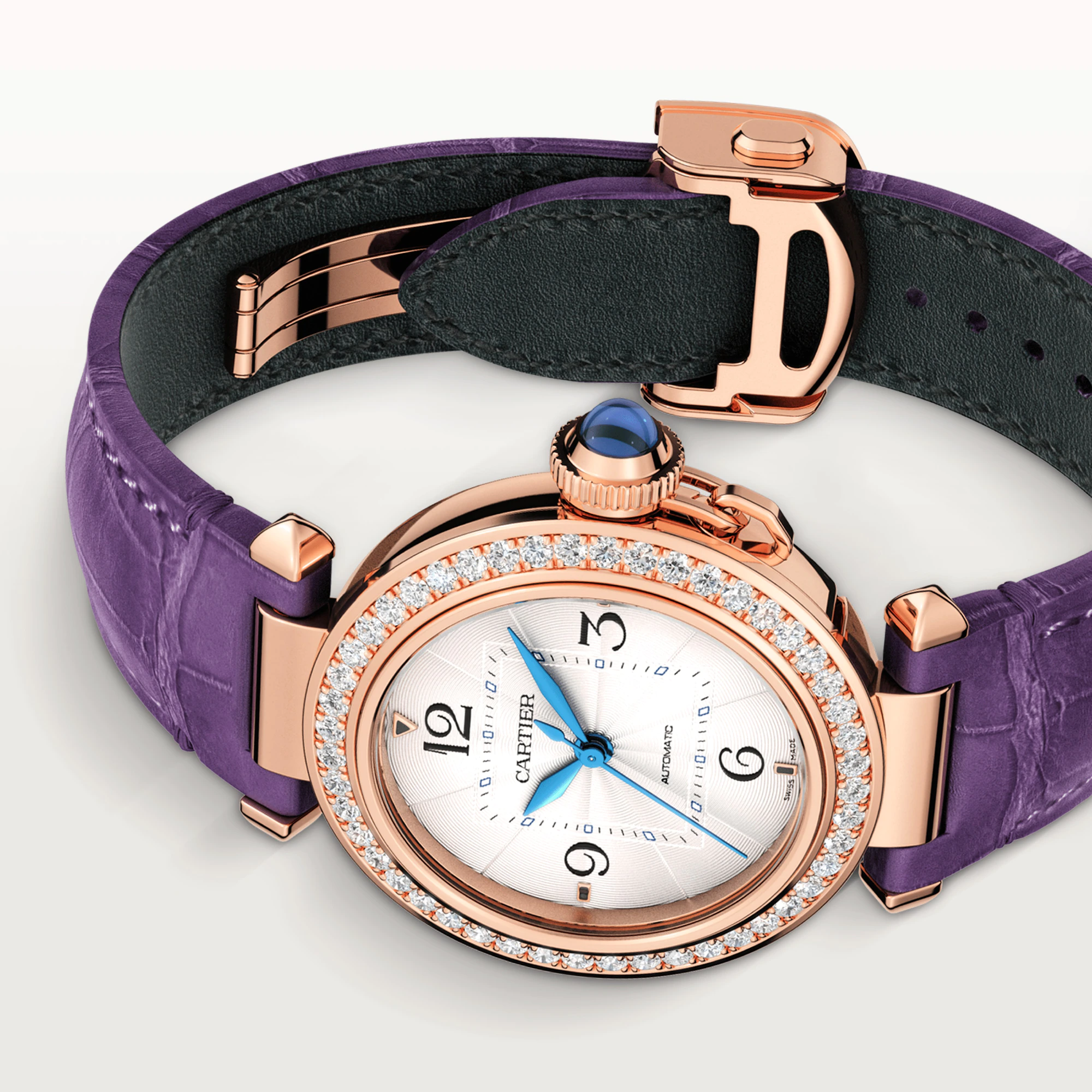 C@RTIER Pasha 35 mm Rose Gold & Diamonds Lady��s Watch, WJPA0012