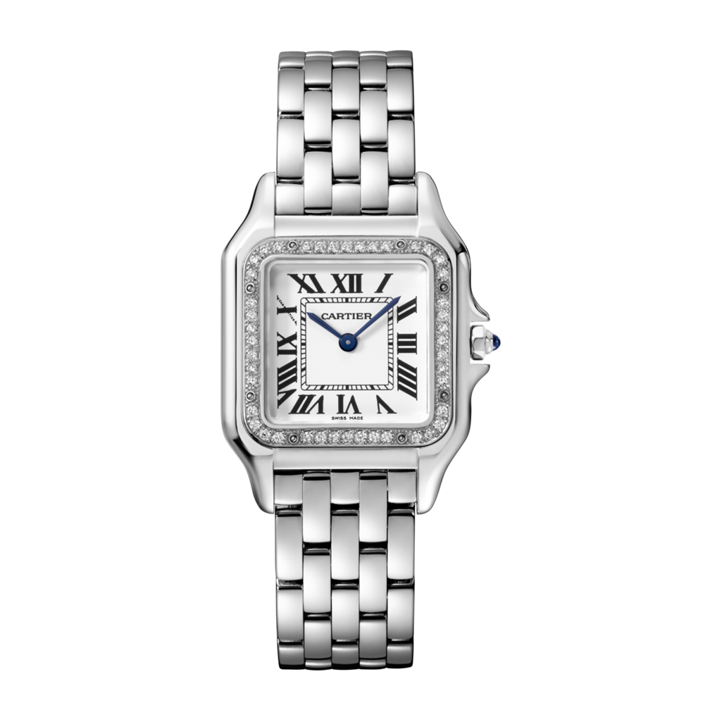 C@RTIER Panth��re Stainless Steel & Diamonds Medium Model Ladies Watch, W4PN0008