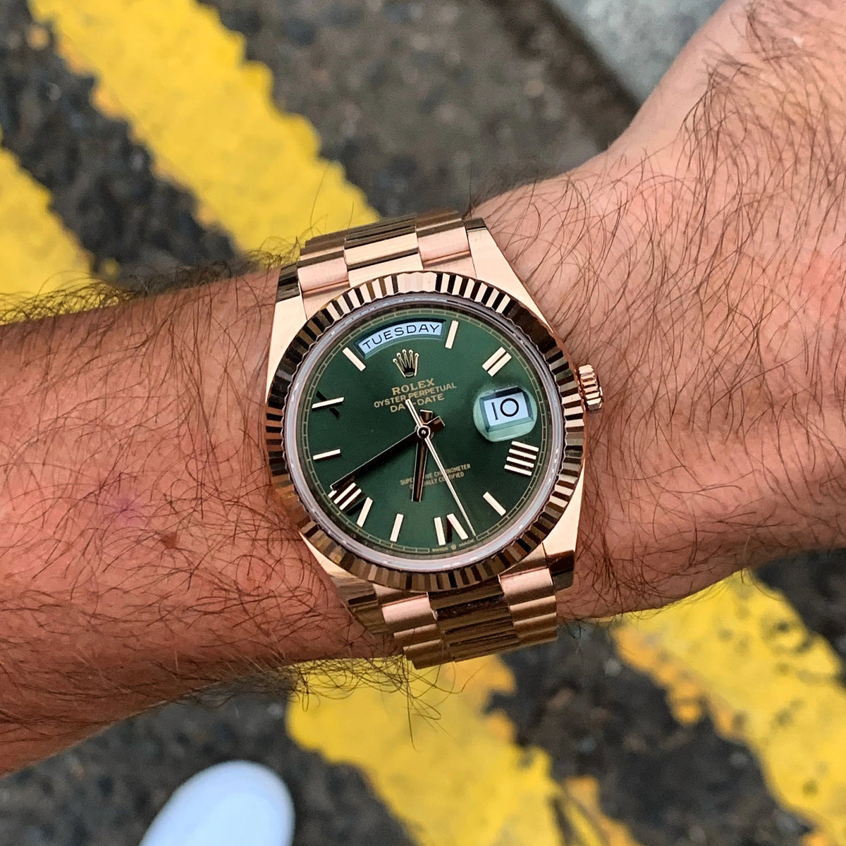 rol€x 228235 Day-Date 40 Olive Green 60th Anniversary