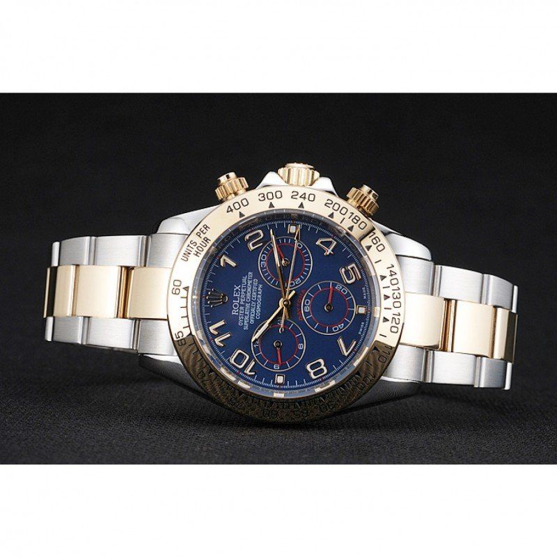 rol€x Cosmograph Daytona Blue Dial Two Tone Stainless Steel Bracelet 1454246