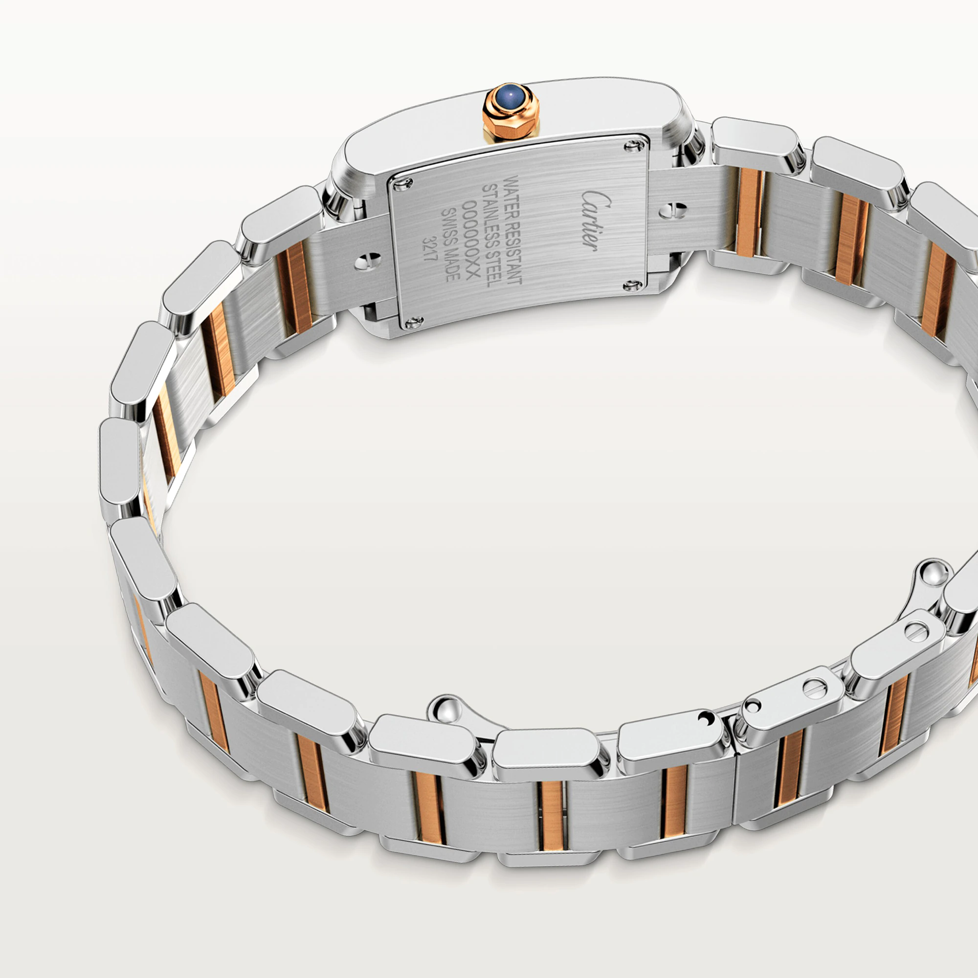 C@RTIER Tank Stainless steel & Yellow Gold Lady��s Watch, W51007Q4