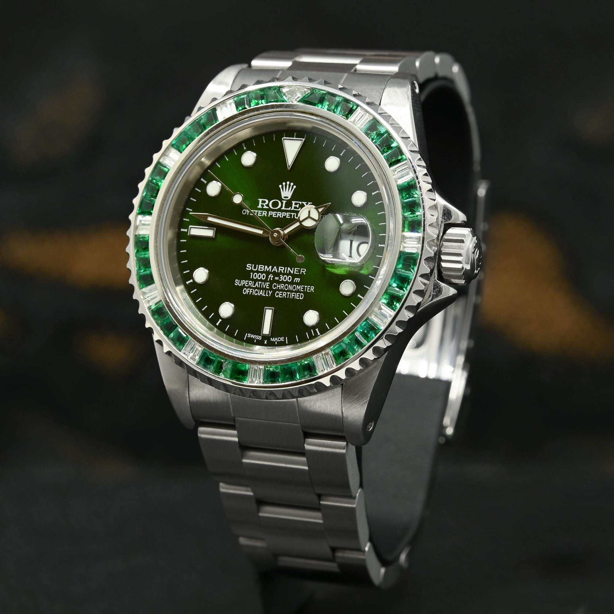 rol€x Submariner 116610lv Green Dial – CUSTOM DIAMOND SET & BEZEL