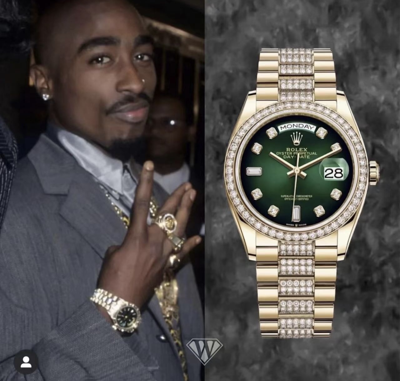 rol€x Day-Date 36 Green Ombre Diamond Dial Yellow Gold President Automatic Watch 128348rbr