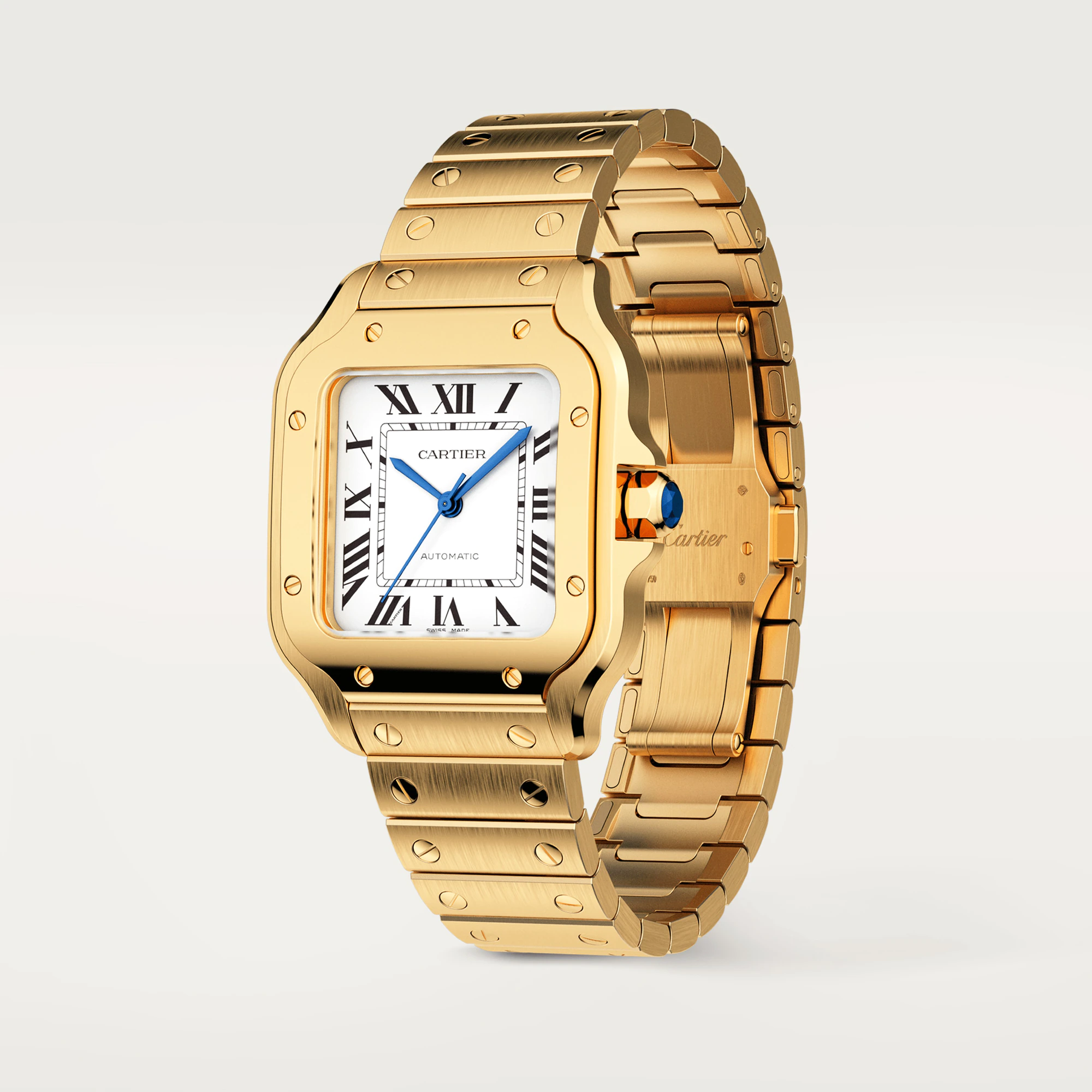 C@RTIER Santos Yellow Gold Unisex Watch, WGSA0030