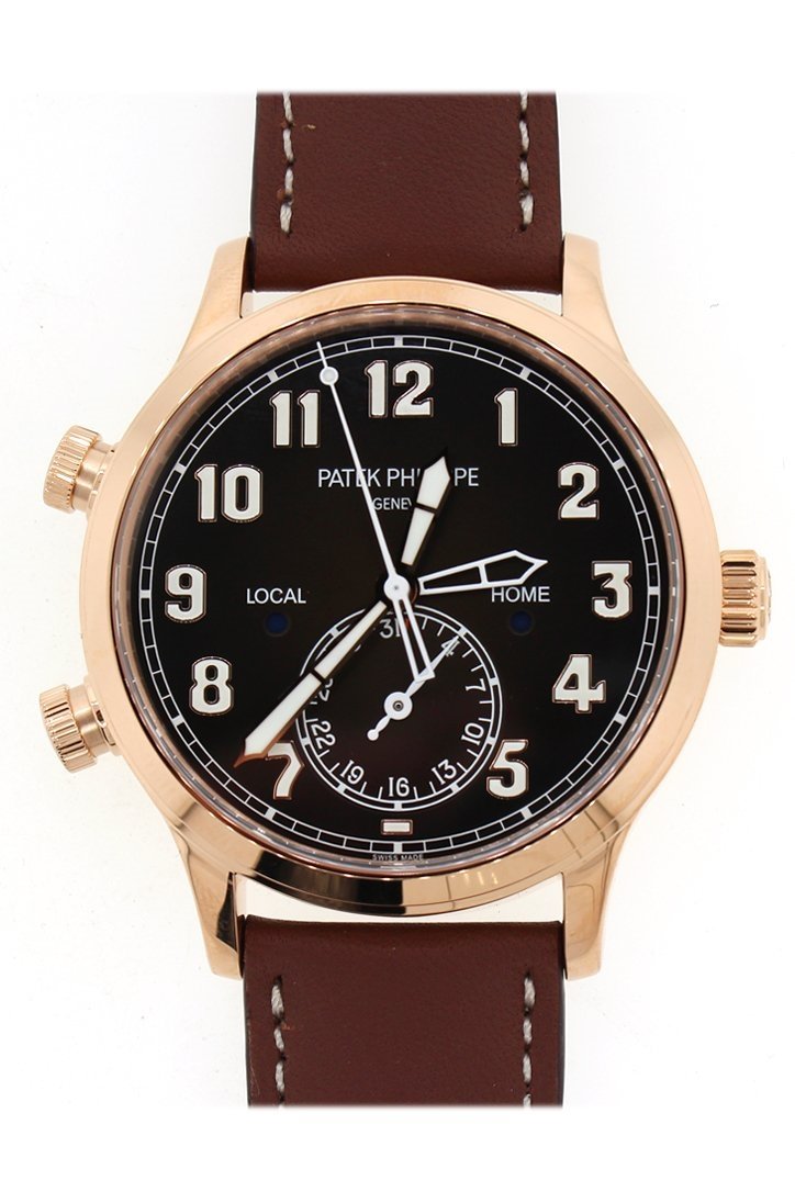 PAT€K PHIL!PPE Complications Calatrava Pilot Travel Time Automatic Men's Watch 5524R-001