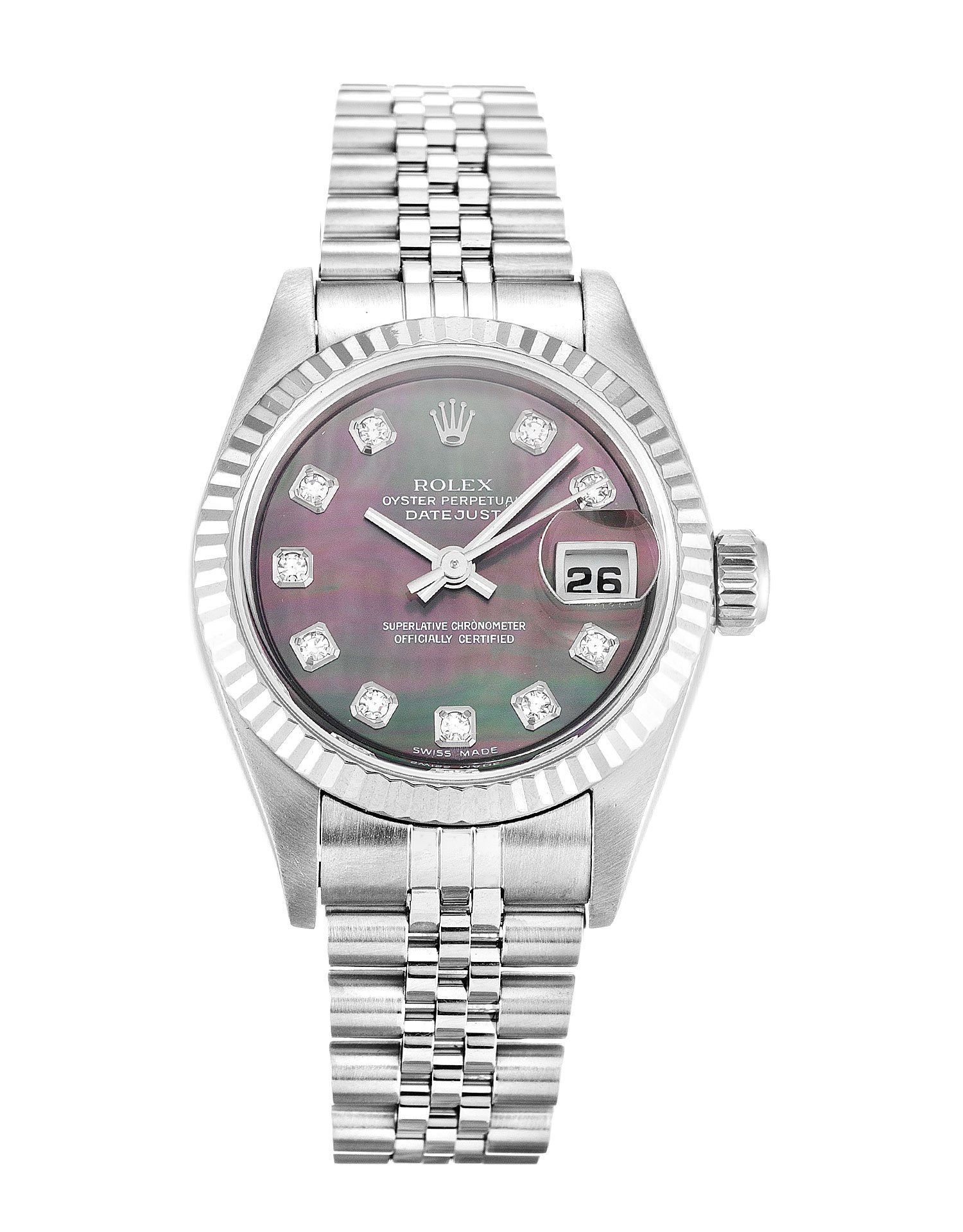 rol€x Datejust Lady Pearl Black-Diamond Dial 79174