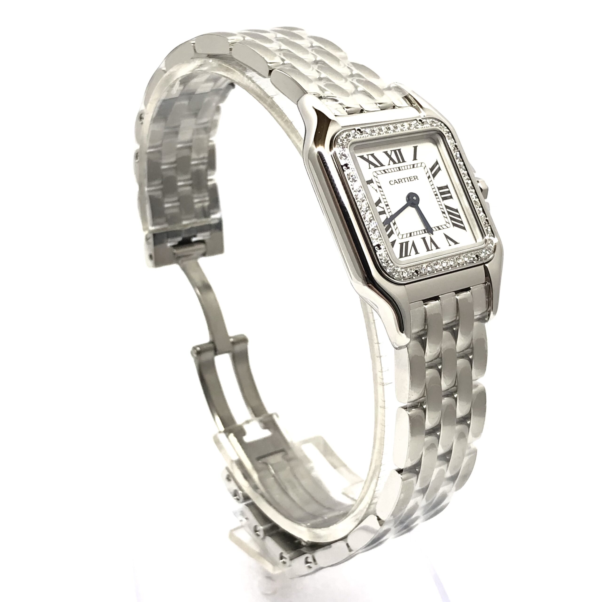 C@RTIER Panth��re Stainless Steel & Diamonds Medium Model Ladies Watch, W4PN0008
