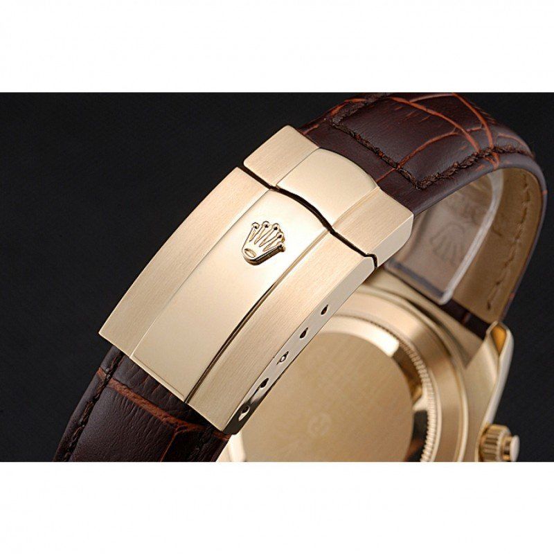 rol€x Cosmograph Daytona Gold Case White Dial Brown Leather Bracelet 622633