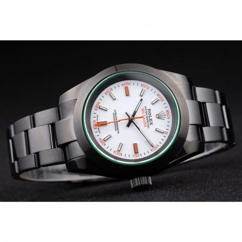 rol€x Milgauss Pro-Hunter Tinted Green Saphire White Dial PR116610