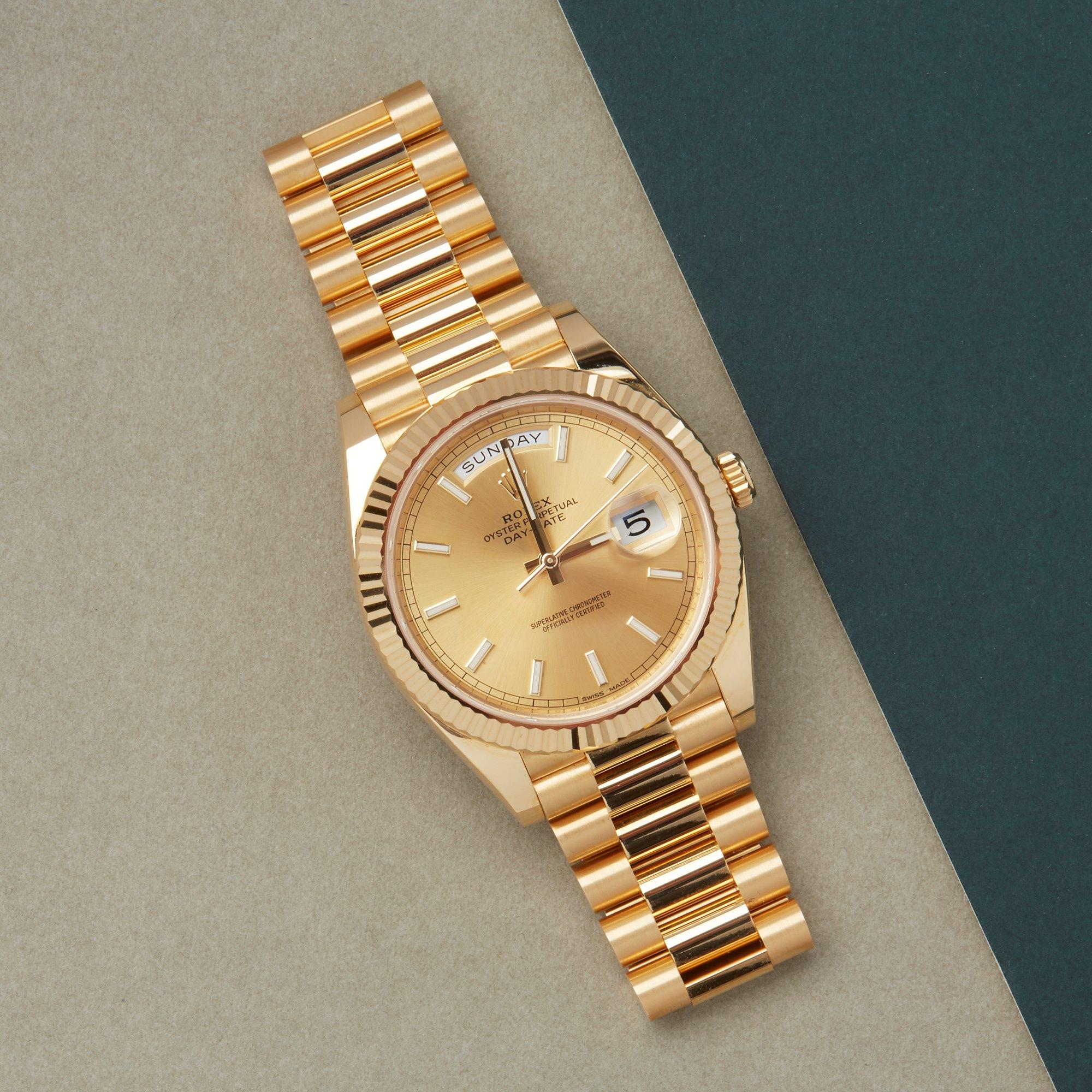 rol€x 228238 DAY-DATE 40 YELLOW GOLD