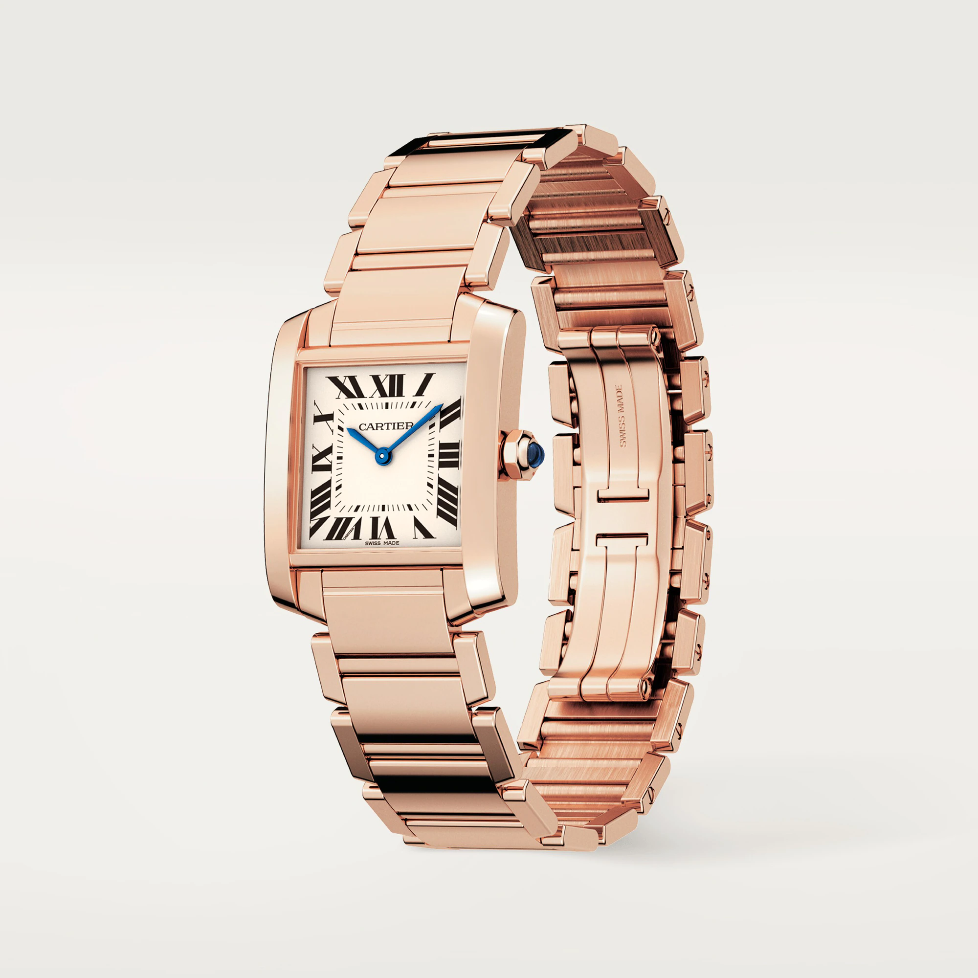 C@RTIER Tank Francaise Medium Model 18K Rose Gold Lady��s Watch, WGTA0030