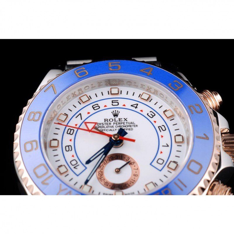 rol€x Yacht-Master Blue Ceramic Bezel White Dial Watch