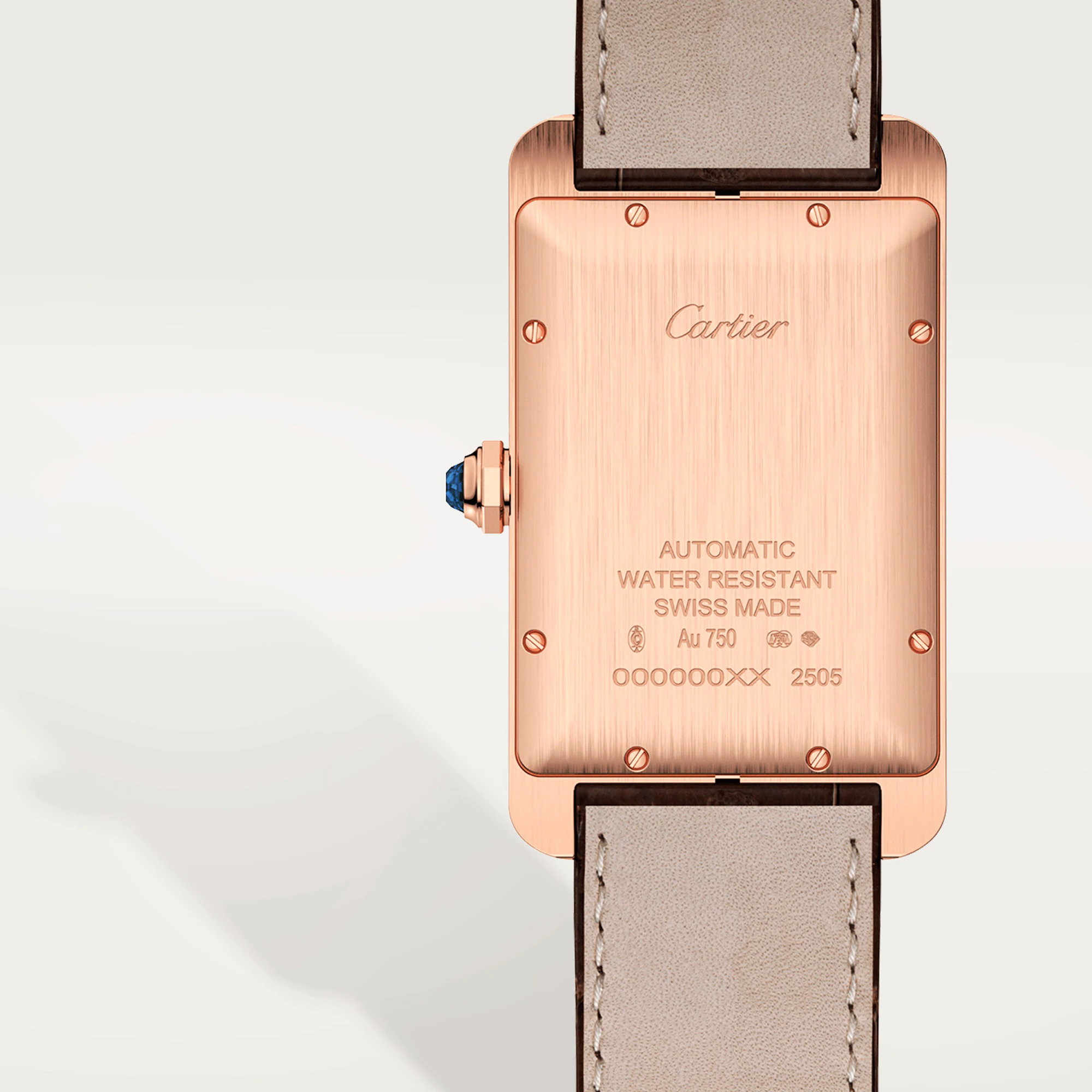 C@RTIER Tank Am��ricaine 18K Rose Gold Watch, W2609156