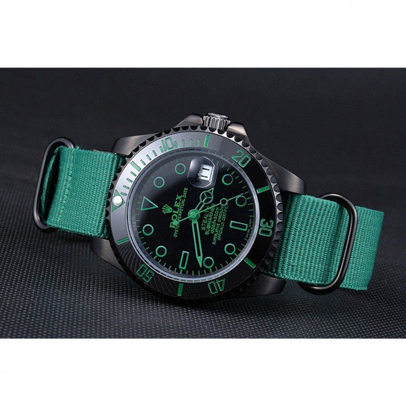 rol€x Stealth Submariner Green Nylon Strap 622009