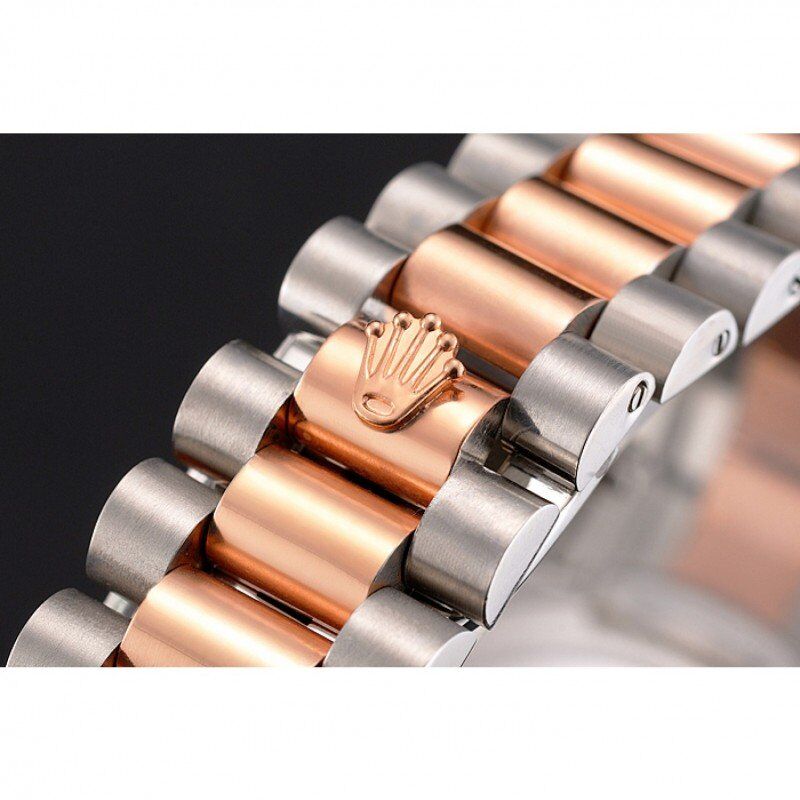 rol€x Datejust Rose Gold Dial And Bezel Stainless Steel Case Two Tone Bracelet