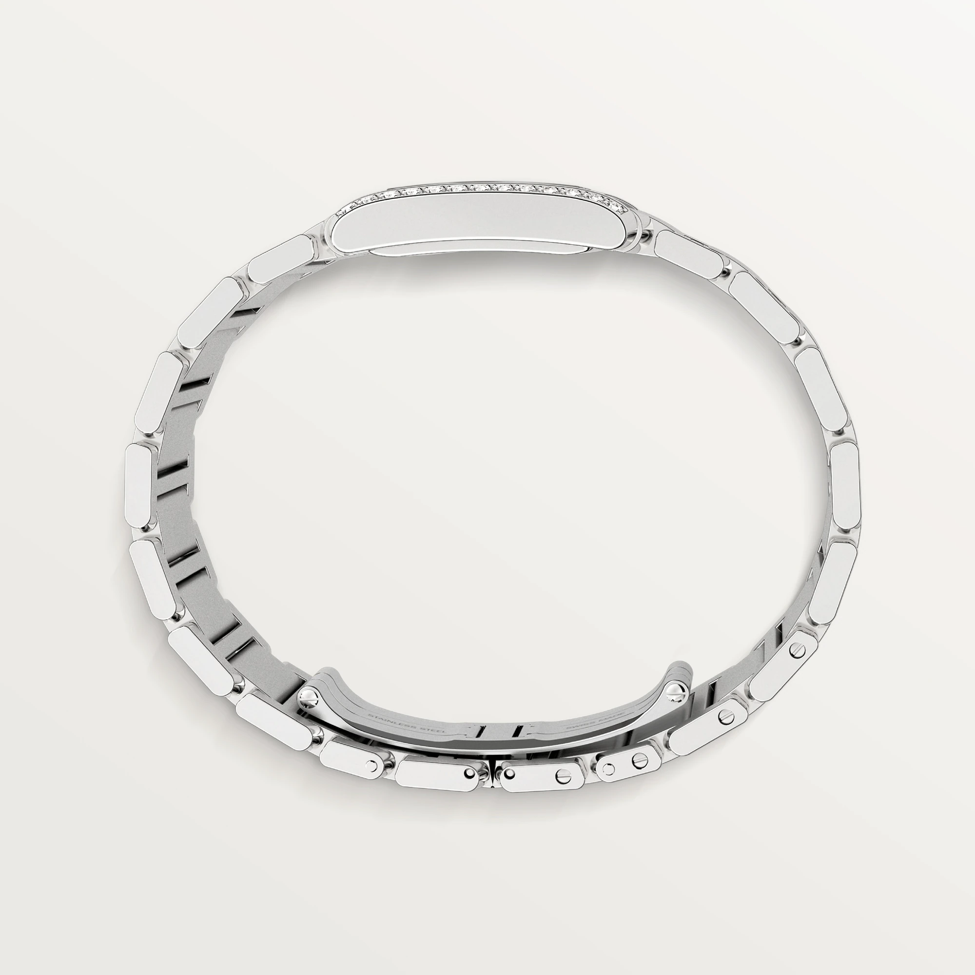 C@RTIER Tank Francaise Stainless Steel & Diamonds Ladies Watch, W4TA0009