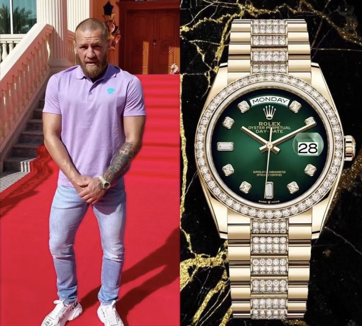 rol€x Day-Date 36 Green Ombre Diamond Dial Yellow Gold President Automatic Watch 128348rbr