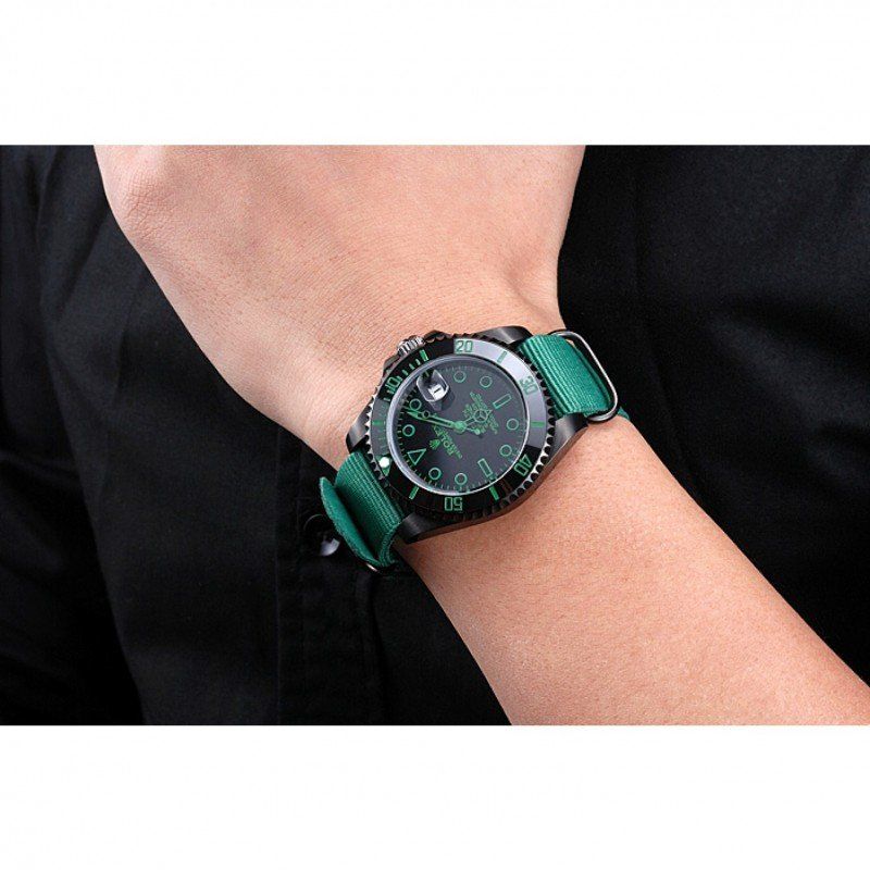 rol€x Stealth Submariner Green Nylon Strap 622009