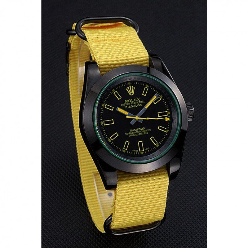 rol€x Milgauss Bamford Yellow Nylon Strap 621999