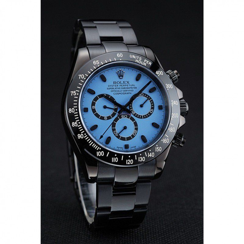 rol€x Cosmograph Daytona Blue And Black Dial Black Stainless Steel Case And Bracelet 1454250