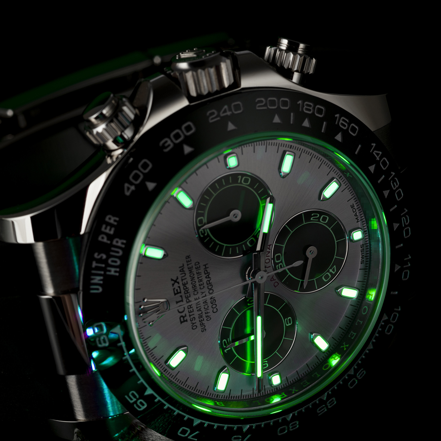 rol€x Daytona White Gold Steel Dial Oysterflex Strap 116519ln-0027