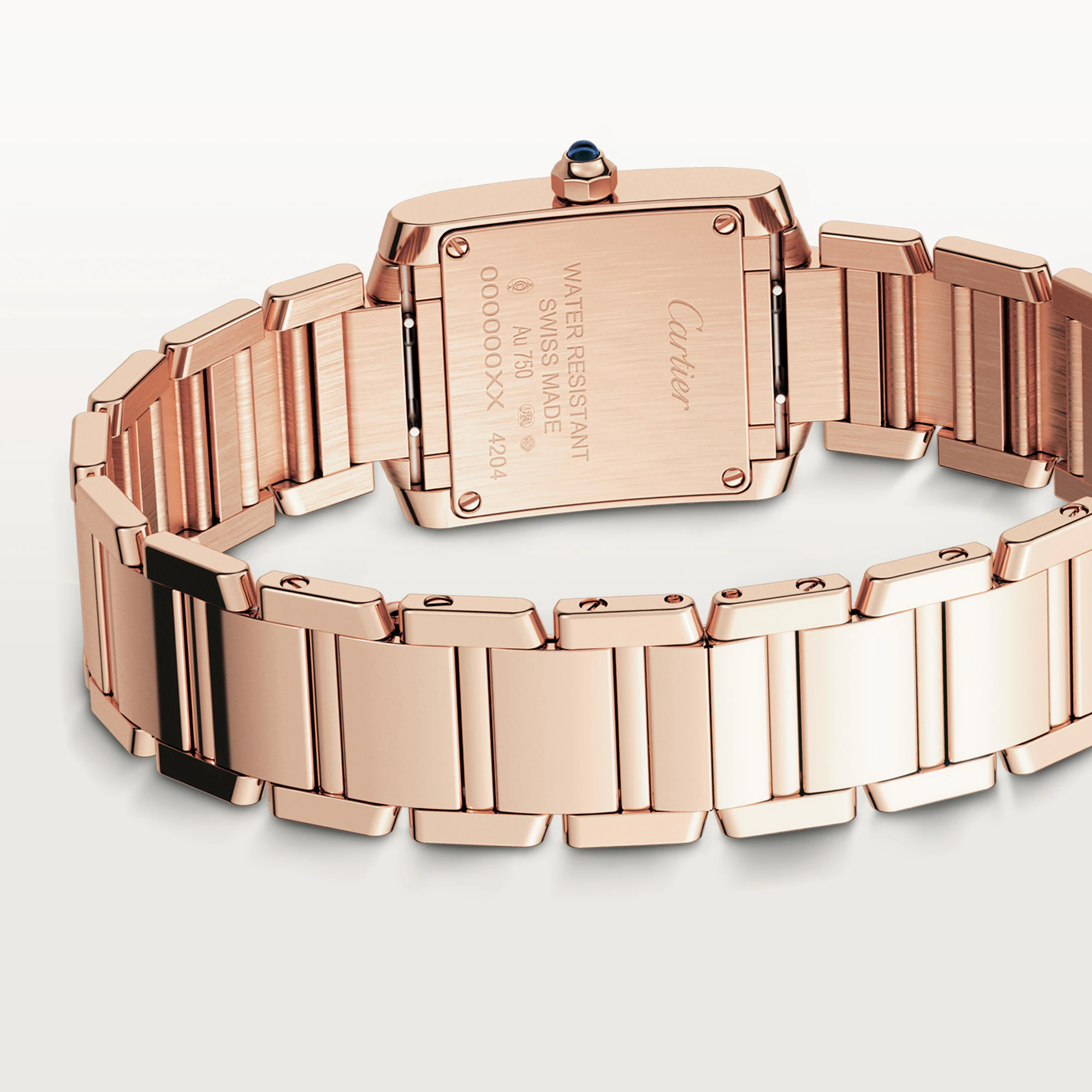 C@RTIER Tank Francaise Medium Model 18K Rose Gold Lady��s Watch, WGTA0030