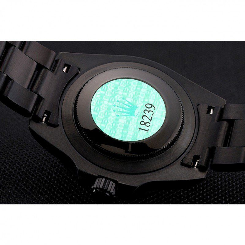 Swiss rol€x GMT Master II Black Dial Blue And Black Bezel Black PVD Case And Bracelet PR18239