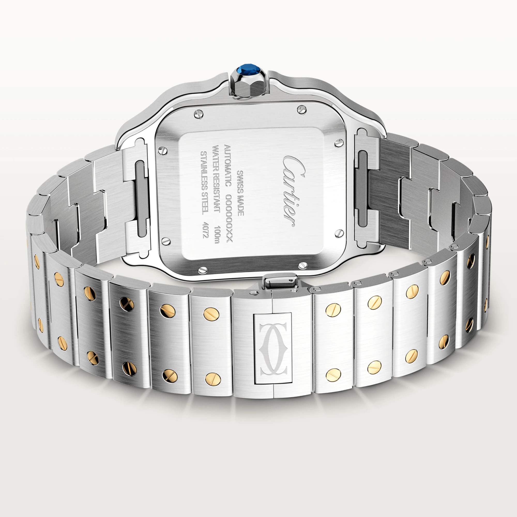 C@RTIER Santos Stainless Steel & 18K Yellow Gold Men��s Watch, W2SA0009